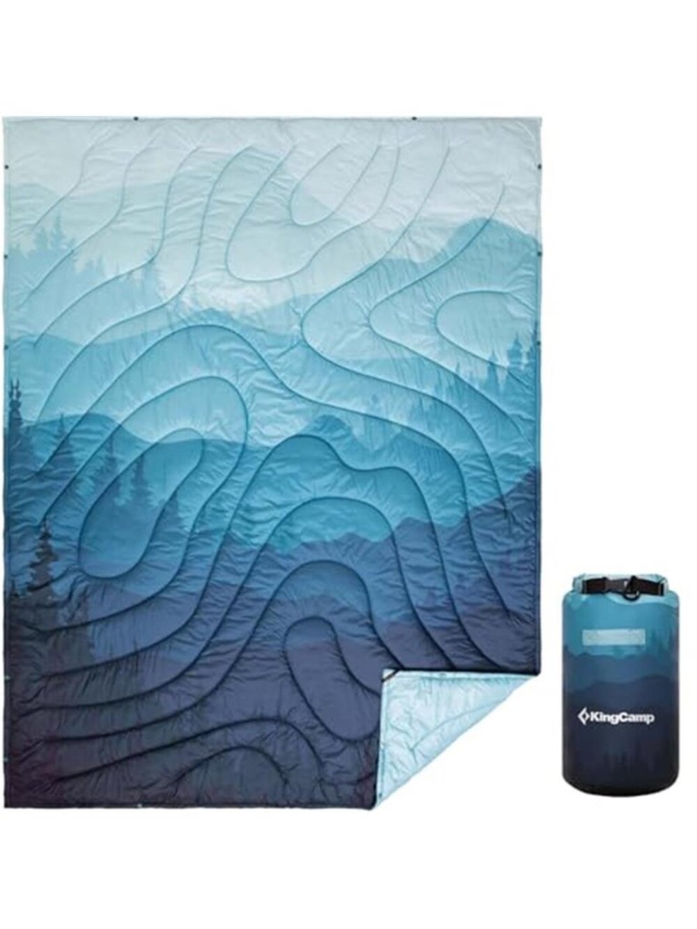 Ultralight Camping Blanket Packable Puffy Wearable Stadium Travel Quilt 79" x 57